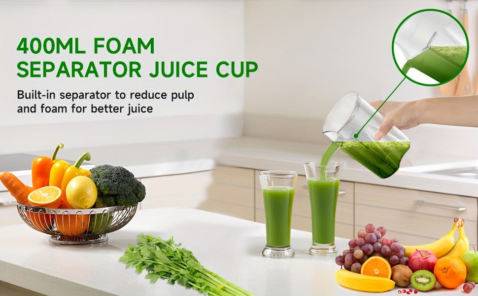 500W Powerful Centrifugal Juicer Machine - 3" Feed Chute for Whole Fruits And Vegs, Easy Cleaning, Stainless Steel, BPA-Free, Dishwasher Safe, Detachable, Dual Speeds, High Juice Yield, Perfect for Healthy Living - Ideal Holi