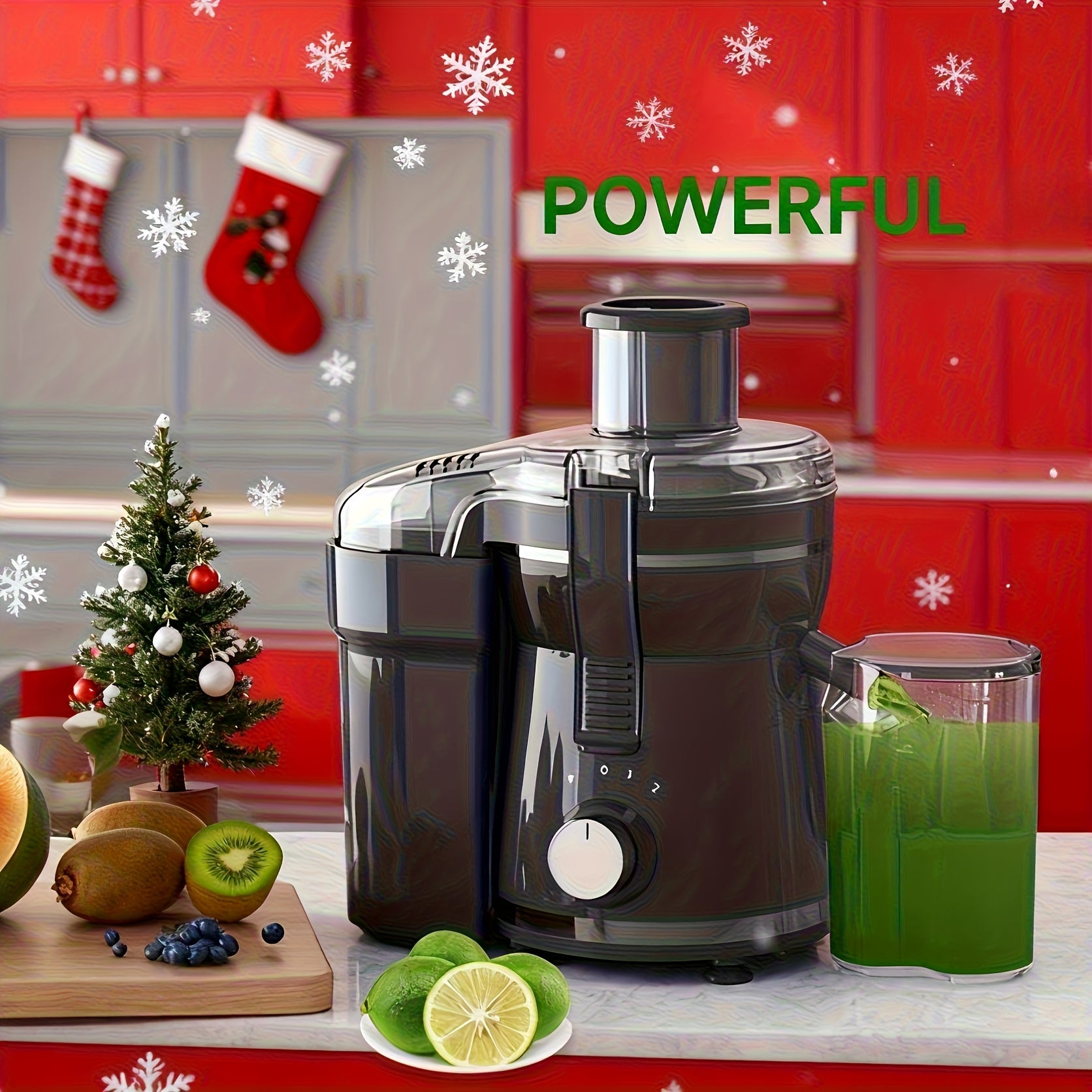500W Powerful Centrifugal Juicer Machine - 3" Feed Chute for Whole Fruits And Vegs, Easy Cleaning, Stainless Steel, BPA-Free, Dishwasher Safe, Detachable, Dual Speeds, High Juice Yield, Perfect for Healthy Living - Ideal Holi