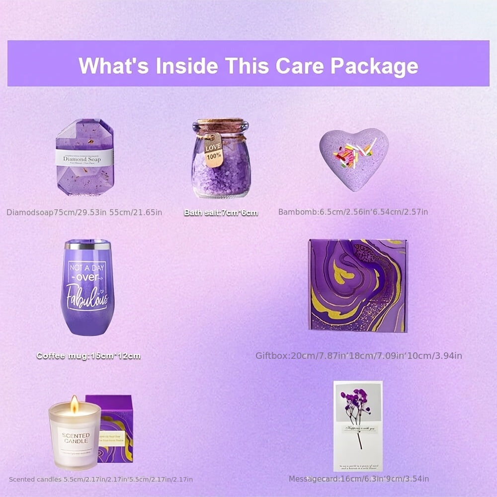 [Relaxing Spa | Gift Basket] Unique Relaxing Spa Birthday Gift Basket for Women | Bath Care Gift Box Set | Mother's Day Gifts, Birthday Gifts for Women, Happy Birthday Gifts for Mom, Her, Sister, Best Friend, Girlfriend, Cowo