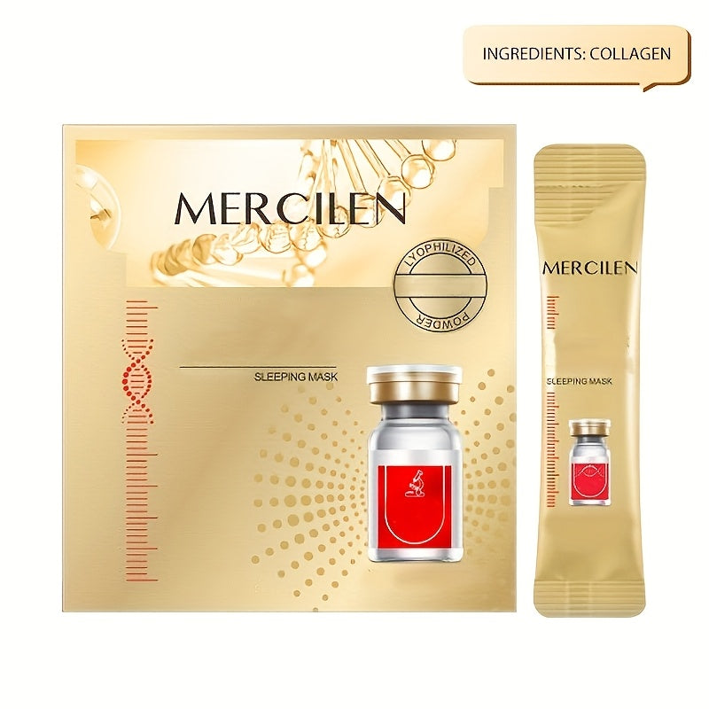 [Hydrating Sleeping Mask] Mercilen Hydrating Sleeping Mask x20 Pack - Hypoallergenic, Ammonia-Free, Tea Tree Scent, All Light Beige Types, Moisturizing & Hydration, 20 Pack for Adults, Skincare Routine, Elegant Packaging, Ski