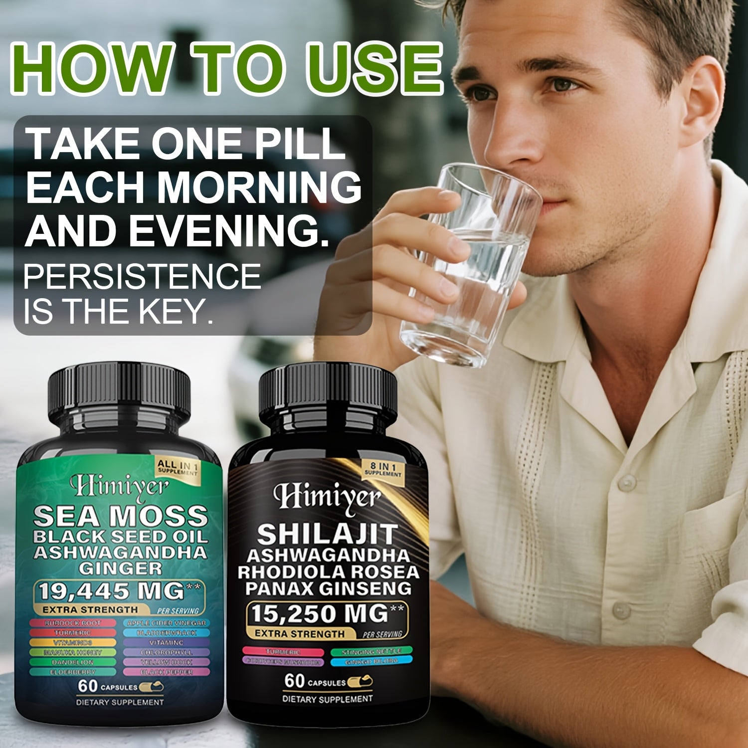 [Energy Pack] 19445Mg+15250Mg Sports Health Energy Pack | Shilajit And Seamoss Ginger South African Drunken Eggplant Capsule, Sea Moss 7000Mg, Black Seed Oil 4000Mg, Ashwagandha 2000Mg, Ginger And Shilajit 9000Mg, Rhodiola Ro