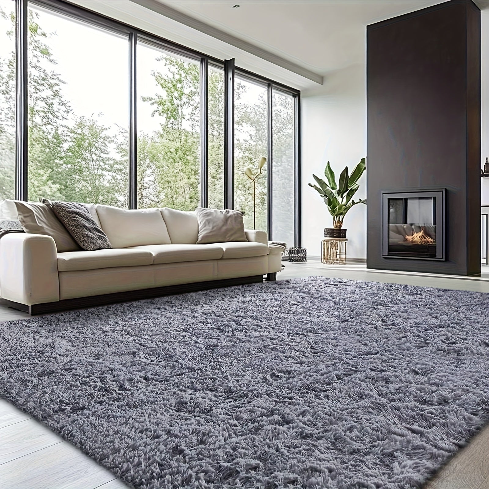 Rugs For Living Room, Super Soft Fluffy Shaggy 8x10 Area Rugs For Bedroom, Cozy Floor Mats, Plush Indoor Carpet For Kitchen, Faux Fur Rug For Room, Home Decor, Housewarming Gift, Door Mat