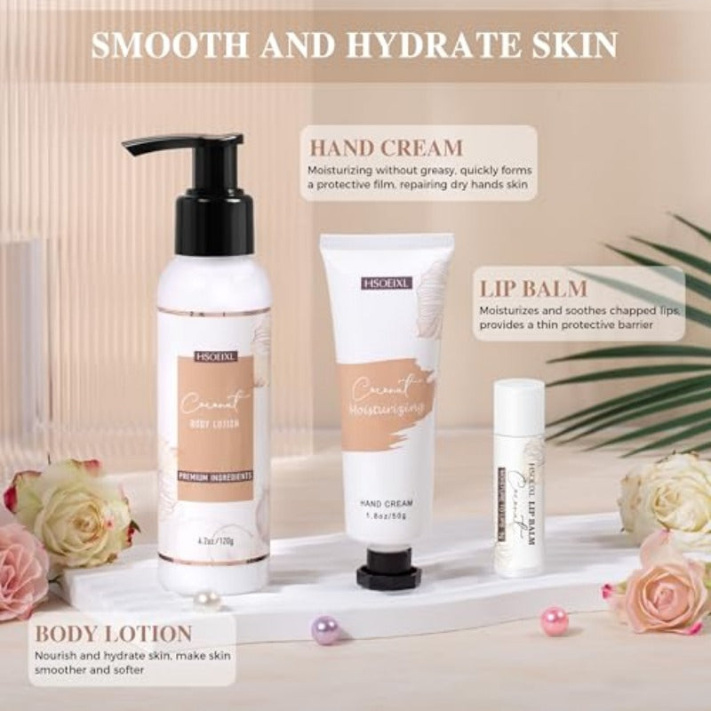 Gifts for Women Bath and Body Gift Basket Set for Women 12 Piece Set of Coconut Home Spa Set for Self Care Mothers Day xing Bath Sets Birthday Christmas Gifts for Mom Sister Her Wife