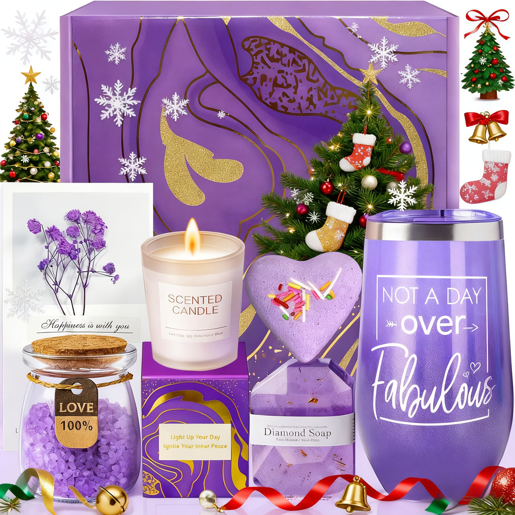 [Relaxing Spa | Gift Basket] Unique Relaxing Spa Birthday Gift Basket for Women | Bath Care Gift Box Set | Mother's Day Gifts, Birthday Gifts for Women, Happy Birthday Gifts for Mom, Her, Sister, Best Friend, Girlfriend, Cowo