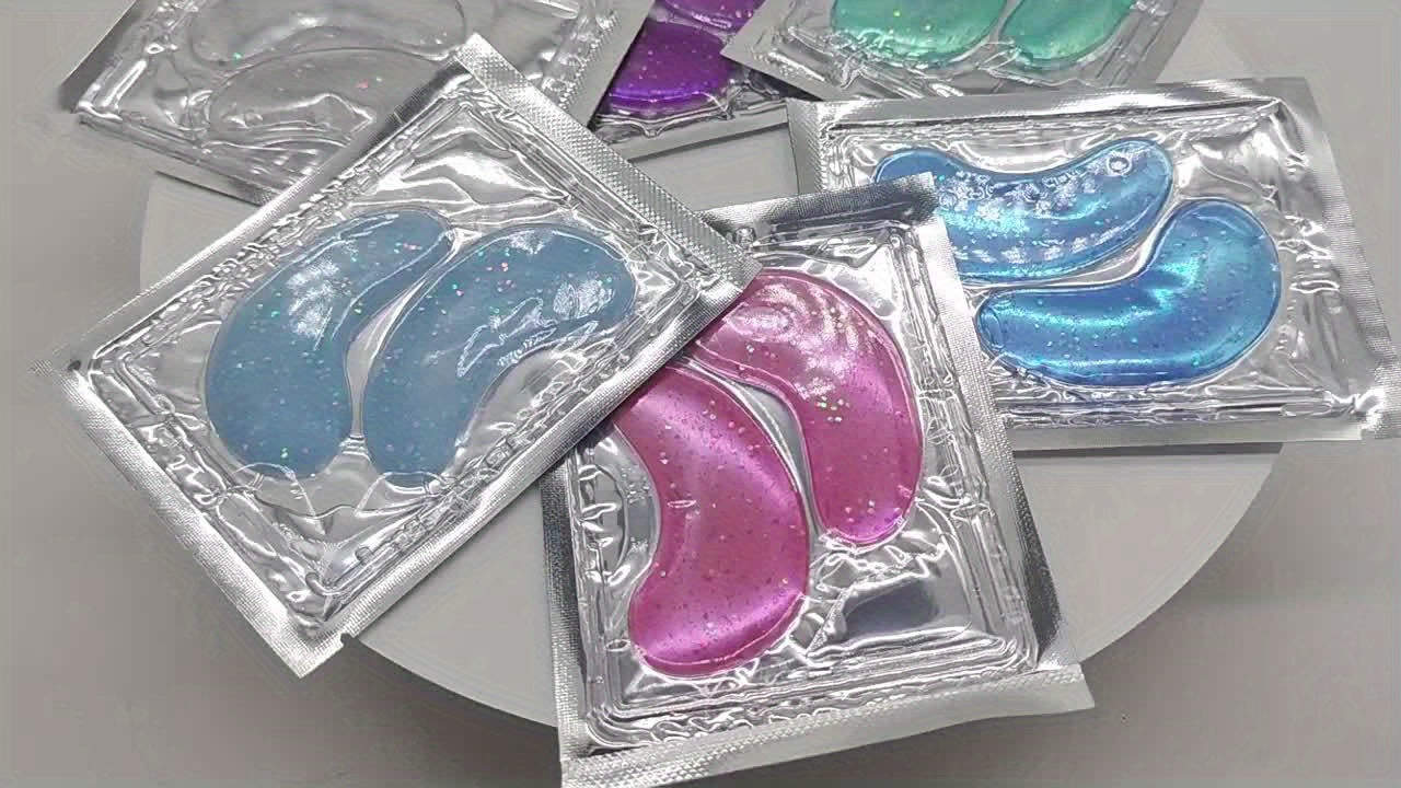 10-Pack 5-Pair Gel Eye Pads with Ice Compress, Summer Cooling Eye Protection Device, Suitable for Men and Women, Eye Comfort, Patches, Gentle Application, Breathable Material, Soft Gel, Refrigerated Eye Patches, Eye Mask, Tra