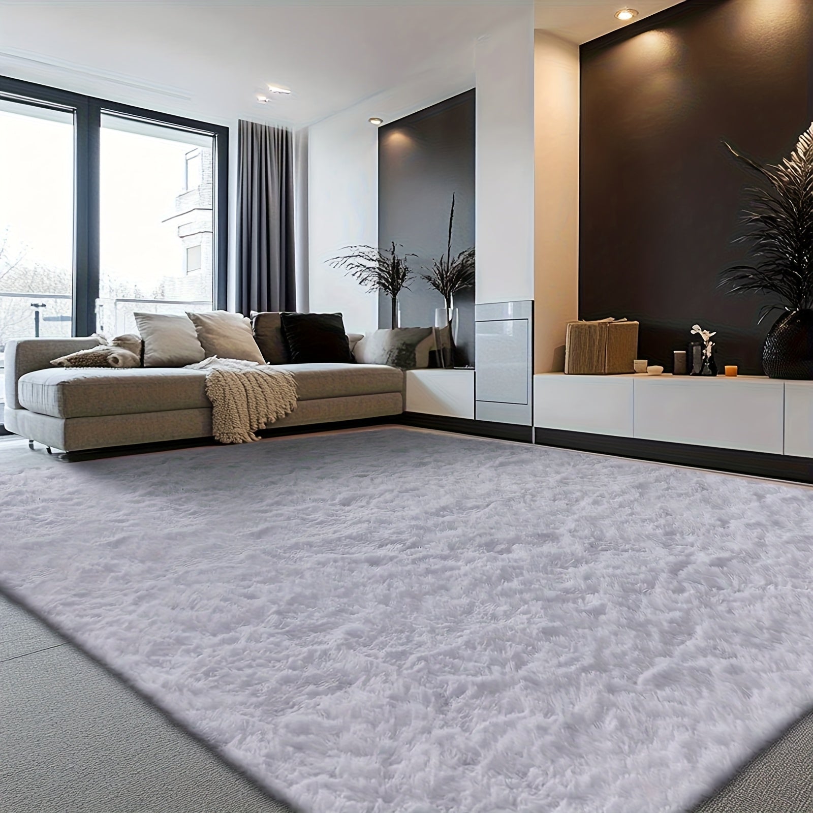 Rugs For Living Room, Super Soft Fluffy Shaggy 8x10 Area Rugs For Bedroom, Cozy Floor Mats, Plush Indoor Carpet For Kitchen, Faux Fur Rug For Room, Home Decor, Housewarming Gift, Door Mat