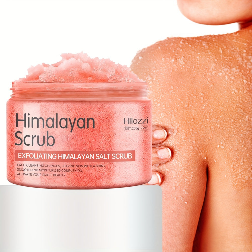 200g/7oz Hiramaya Salt Body Scrub, deep cleansing, hydrating and moisturizing, contains fine salt for physical exfoliation, makes the Light Beige appear lighter, brighter, or more radiant, suitable for all Light Beige types,