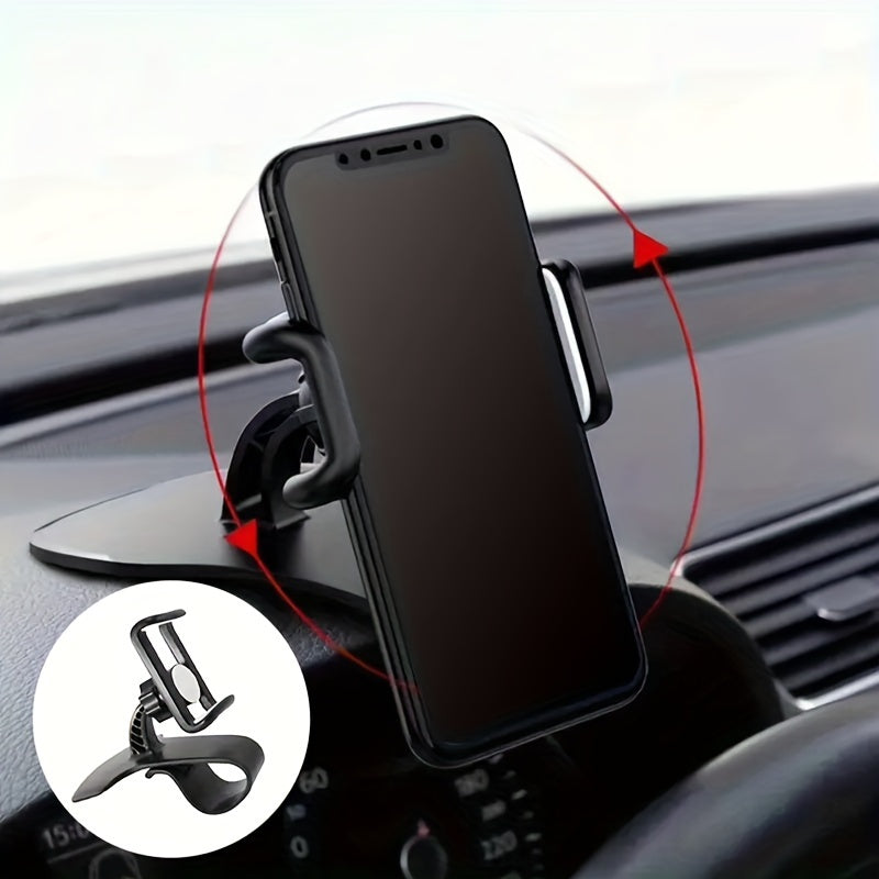 [Durable Car Holder] Durable 1pc Universal Car Phone Holder Mount Clip | Easy Installation Non-Slip Stand for iPhone, Xiaomi, Oppo, VIVO, SamSung, OnePlus - ABS Material, No Battery Required