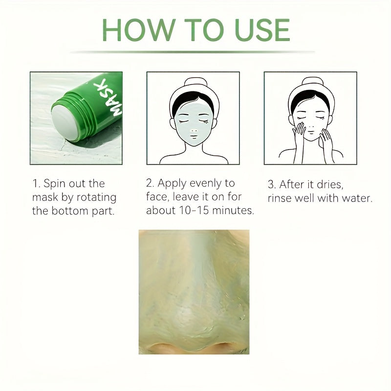 [Maxylva Clay Mask] Maxylva Unisex-Adult Clay Mask Stick | Moisturizing, Deep Cleansing, Paraben-Free for All Skin Types, Green Tea Scented, Beauty Care