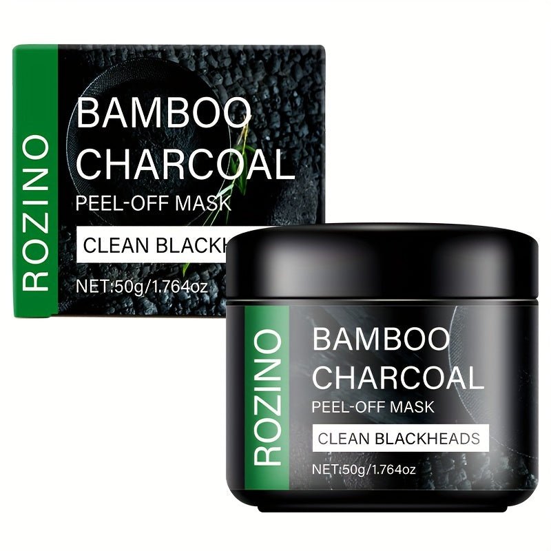 [Natural Face Mask] Rozino Bamboo Charcoal Face Mask | Deep Cleansing, Moisturizing, Blackhead Cleaner, Hypoallergenic, Paraben-Free, Aloe Vera Scented, All Skin Types, Beauty Mask for Clear Skin, Skin Care Mask, Natural Ingr