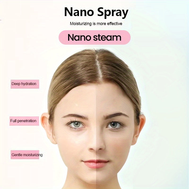 KSKIN Facial Steamer with Nano Mist - for Deep Moisturizing, Open/Closed Eye Use, Compact Face Steamer with Plug (110V), Care Device for, Salon, Spa - Softens Fine Lines, Improves Complexion, Salon Skincare, Sleek Design, Eff