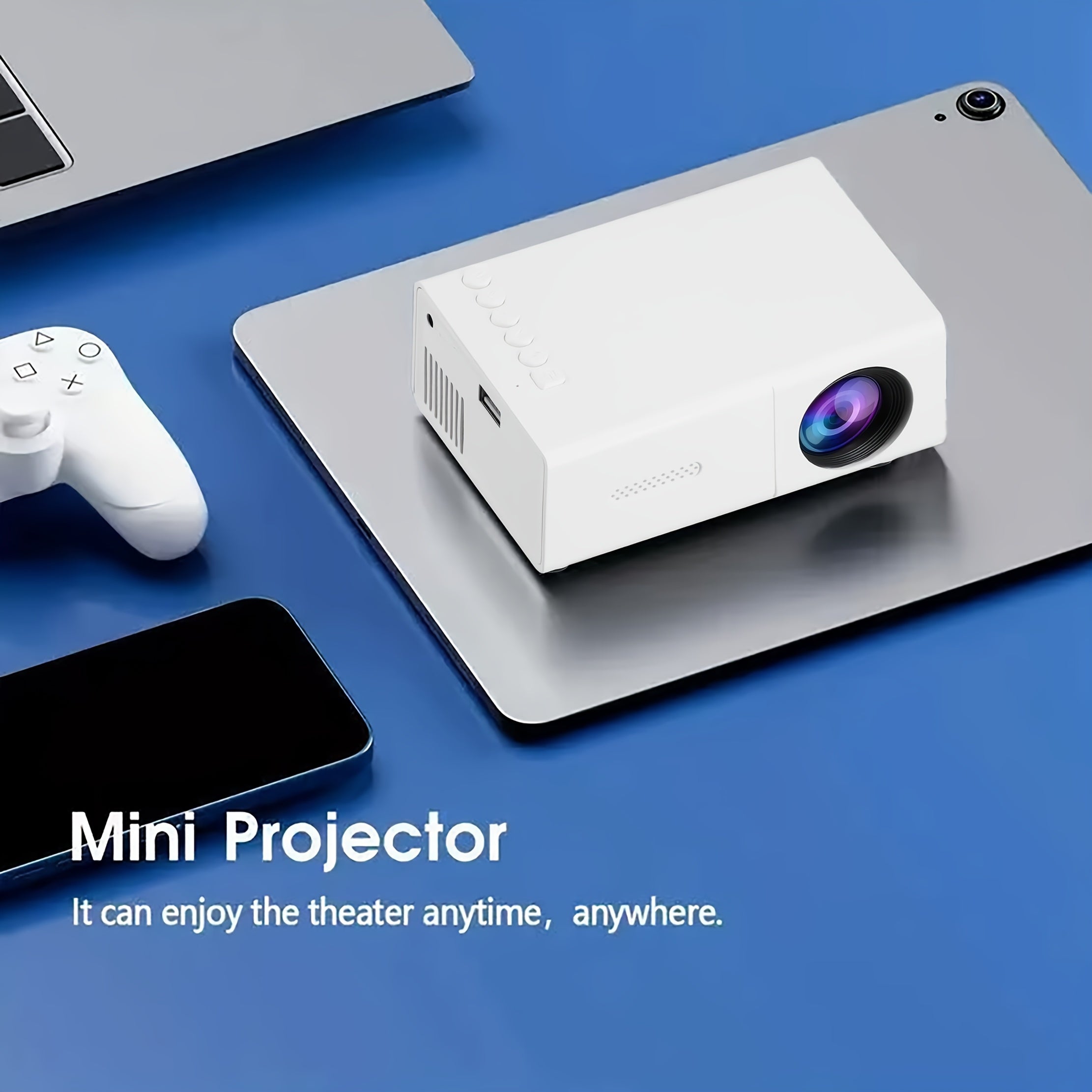 Portable Mini Projector, Compatible With iOS Android Windows, Includes Remote Control, Ideal For Smartphones PS4 USB Devices
