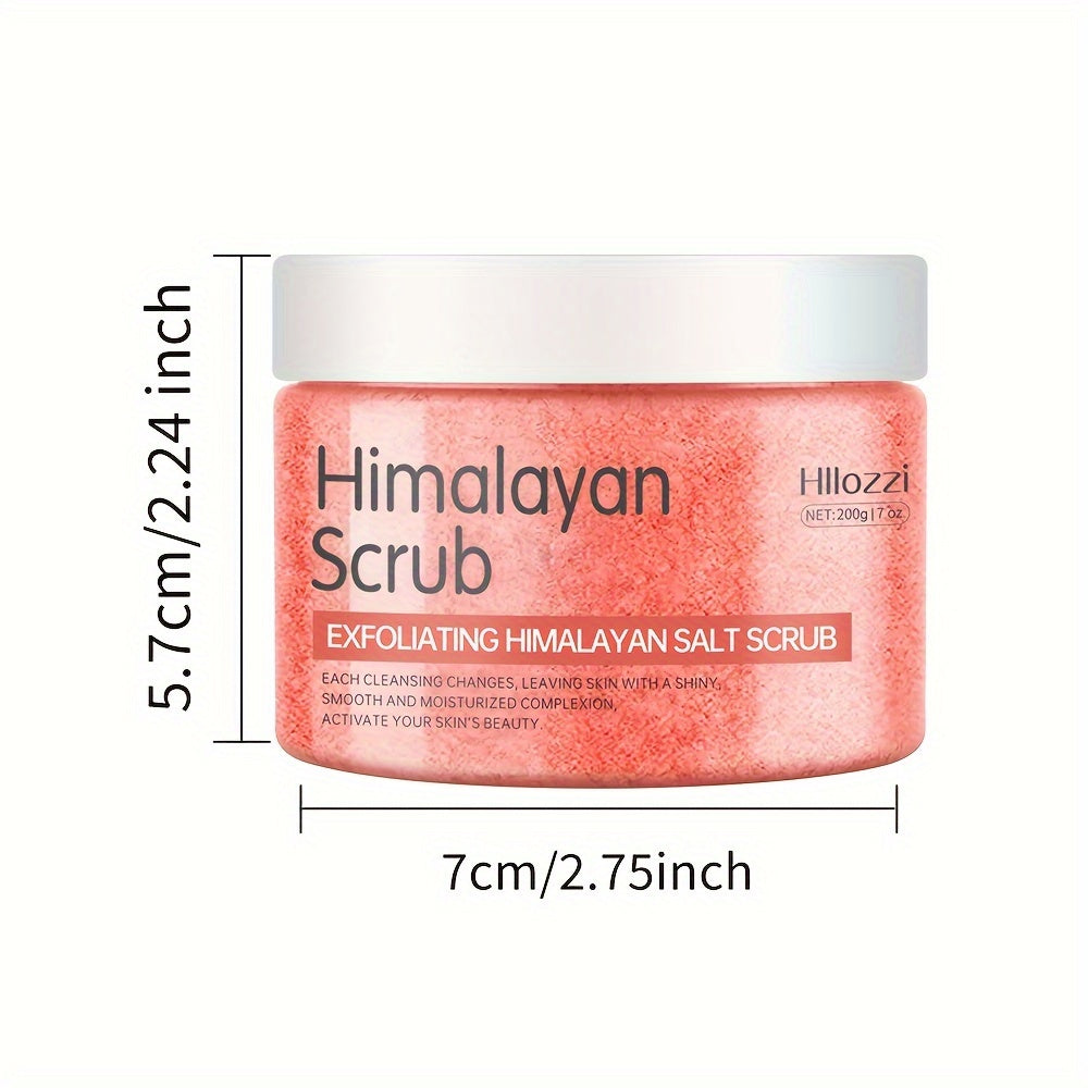 200g/7oz Hiramaya Salt Body Scrub, deep cleansing, hydrating and moisturizing, contains fine salt for physical exfoliation, makes the Light Beige appear lighter, brighter, or more radiant, suitable for all Light Beige types,