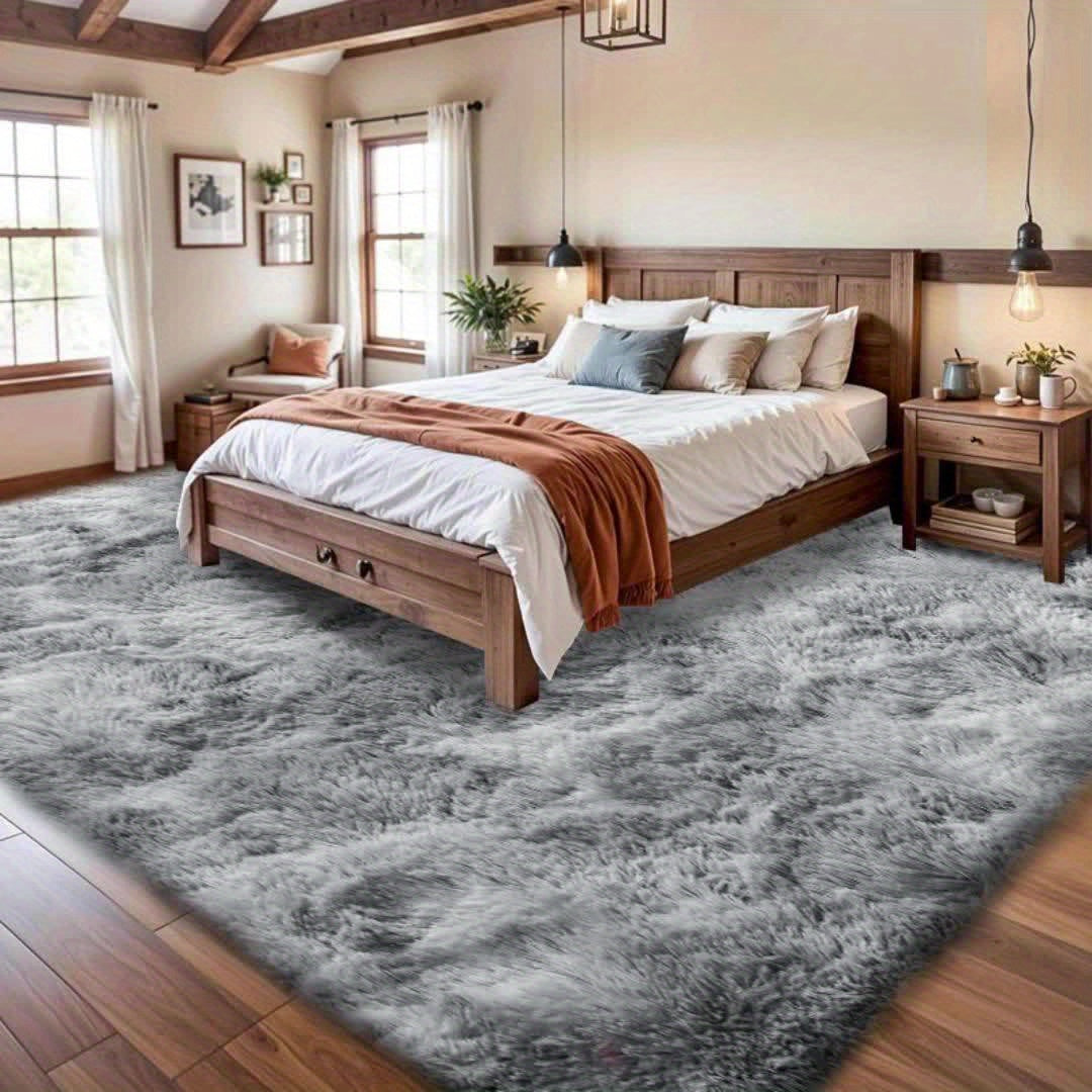 1pc Of Super Soft And Thickened Fluffy Living Room Rug, Soft Plush Rug, Bedroom Interior Rug, Fluffy Faux Fur Rug, For Living Room