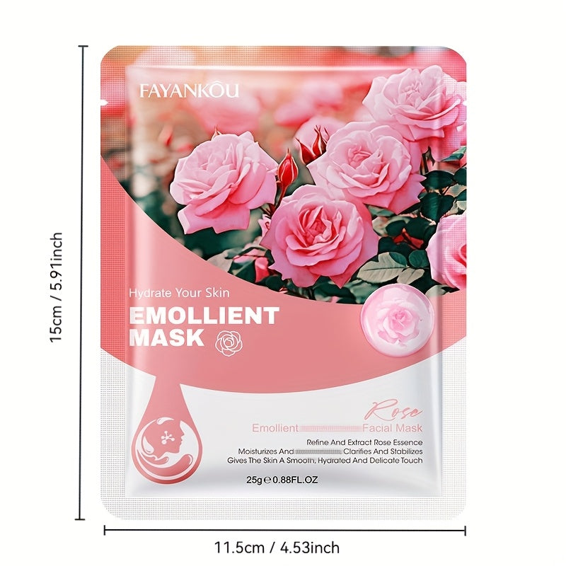 [10pcs Honey Facial Masks] 10pcs Honey Fruit Moisturizing Facial Masks | Rich in Fruit Essence and Glycerin, Deep Hydration, Nourish Skin | Exquisitely Packaged, a Great Gift for Family and Friends