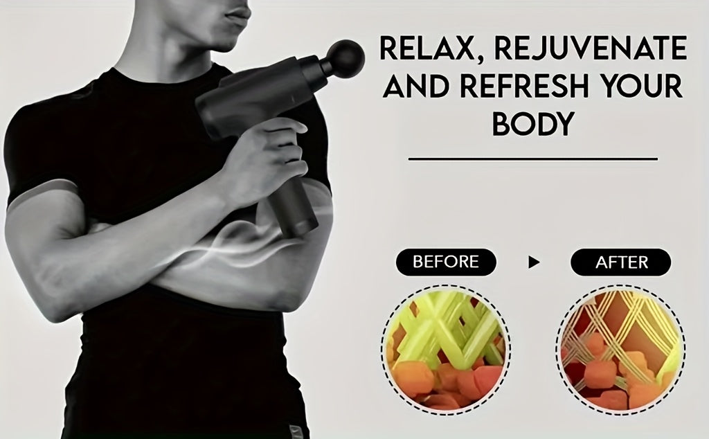 Handheld Electric Muscle Massager, Deep Tissue Massage Gun for Full Body and Back Arm Massage, Suitable for Sports and Fitness, Gifts for Both Men and Women, Gifts for Parents, Father's Day Gifts