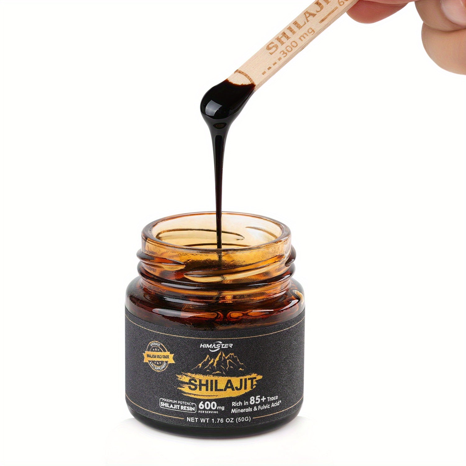 Shilajit Pure Himalayan Golden Shilajit Resin- Sweet Shilajit Resin With 85+ Trace Minerals& Fulvic Acid For Energy, Comes With A Spoon