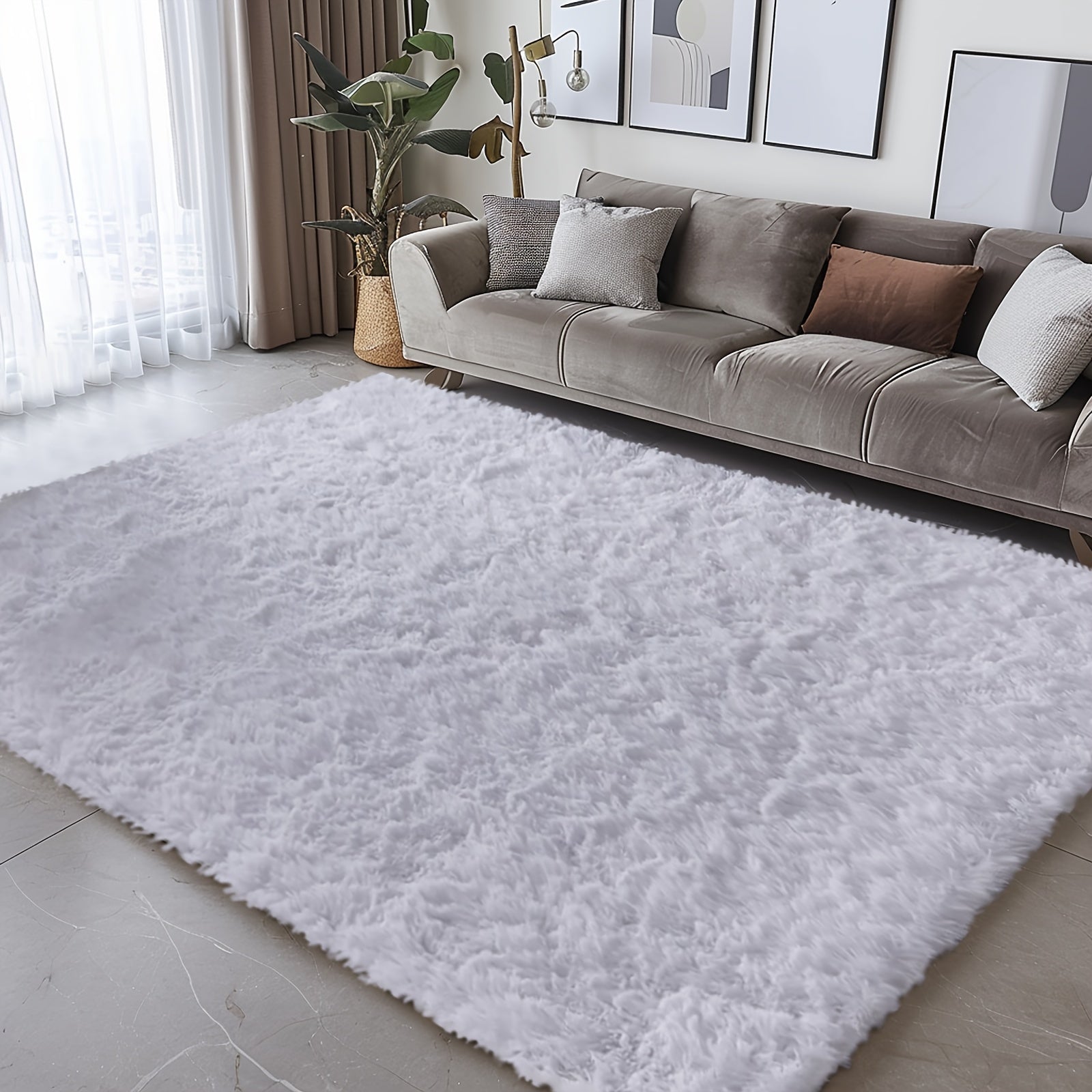 Rugs For Living Room, Super Soft Fluffy Shaggy 8x10 Area Rugs For Bedroom, Cozy Floor Mats, Plush Indoor Carpet For Kitchen, Faux Fur Rug For Room, Home Decor, Housewarming Gift, Door Mat