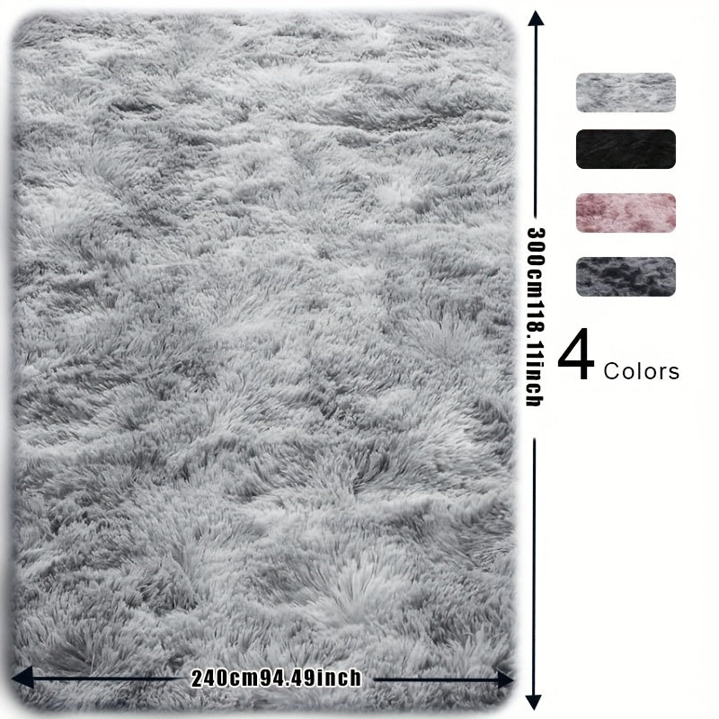 1pc Of Super Soft And Thickened Fluffy Living Room Rug, Soft Plush Rug, Bedroom Interior Rug, Fluffy Faux Fur Rug, For Living Room