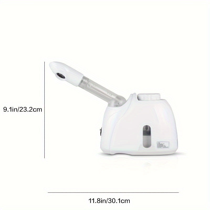 KSKIN Facial Steamer with Nano Mist - for Deep Moisturizing, Open/Closed Eye Use, Compact Face Steamer with Plug (110V), Care Device for, Salon, Spa - Softens Fine Lines, Improves Complexion, Salon Skincare, Sleek Design, Eff