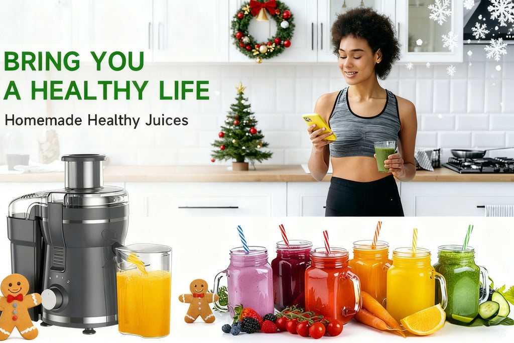 500W Powerful Centrifugal Juicer Machine - 3" Feed Chute for Whole Fruits And Vegs, Easy Cleaning, Stainless Steel, BPA-Free, Dishwasher Safe, Detachable, Dual Speeds, High Juice Yield, Perfect for Healthy Living - Ideal Holi