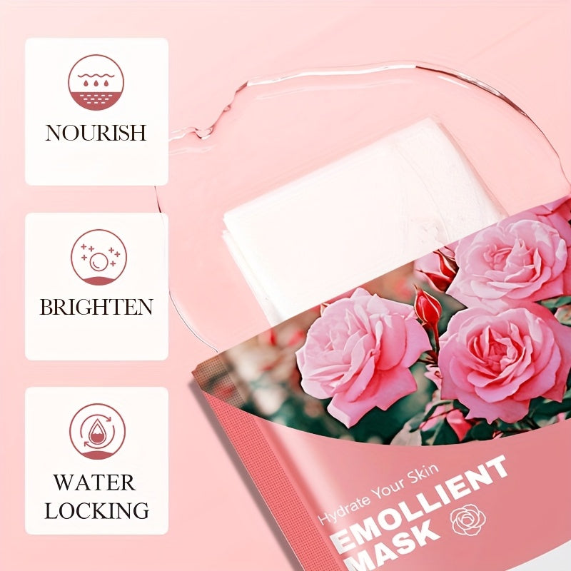 [10pcs Honey Facial Masks] 10pcs Honey Fruit Moisturizing Facial Masks | Rich in Fruit Essence and Glycerin, Deep Hydration, Nourish Skin | Exquisitely Packaged, a Great Gift for Family and Friends