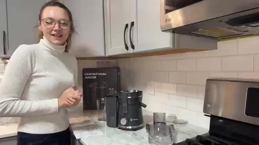 500W Powerful Centrifugal Juicer Machine - 3" Feed Chute for Whole Fruits And Vegs, Easy Cleaning, Stainless Steel, BPA-Free, Dishwasher Safe, Detachable, Dual Speeds, High Juice Yield, Perfect for Healthy Living - Ideal Holi