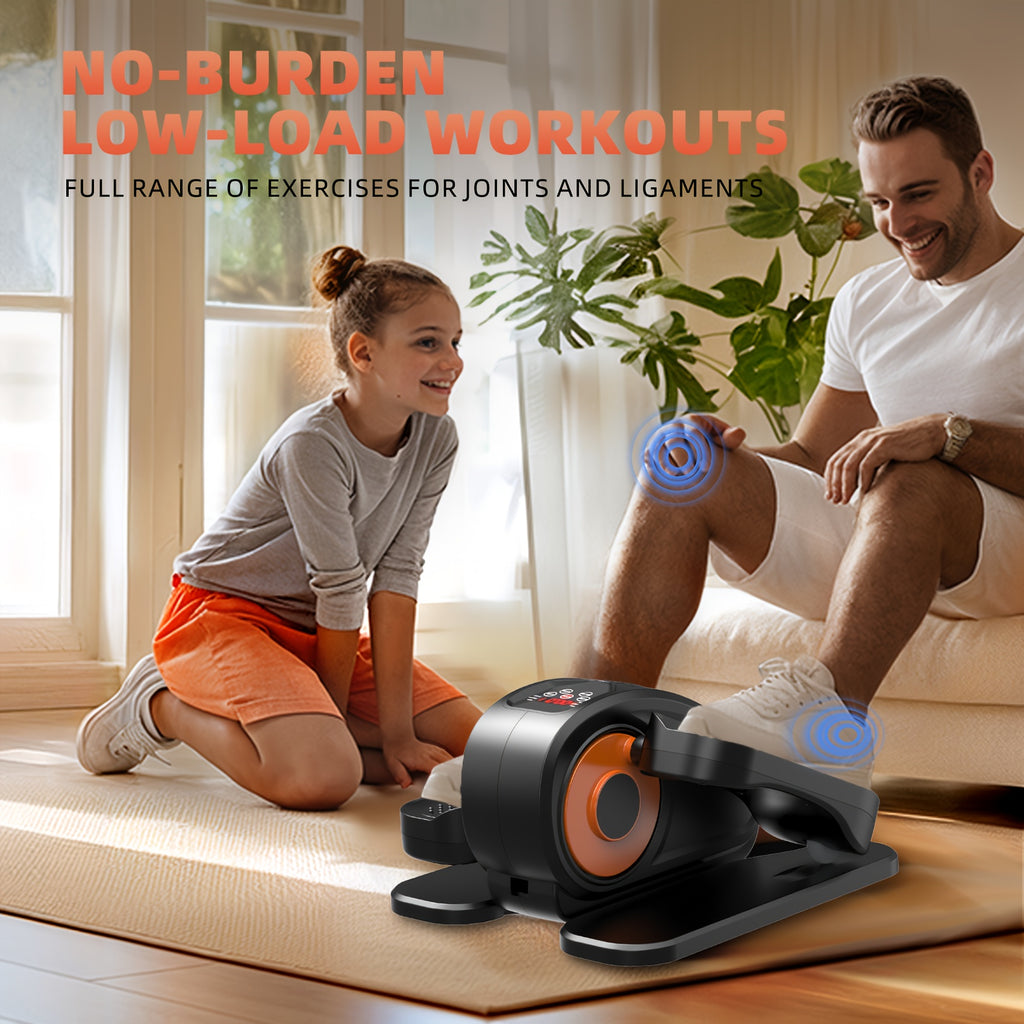 [Portable Elliptical Machine] Quiet & Portable Under Desk Elliptical Machine, Ellipse Leg Exerciser for Seniors Fully Assembled | Electric Seated Pedal Exerciser with Remote Control & 12 Adjustable Speeds