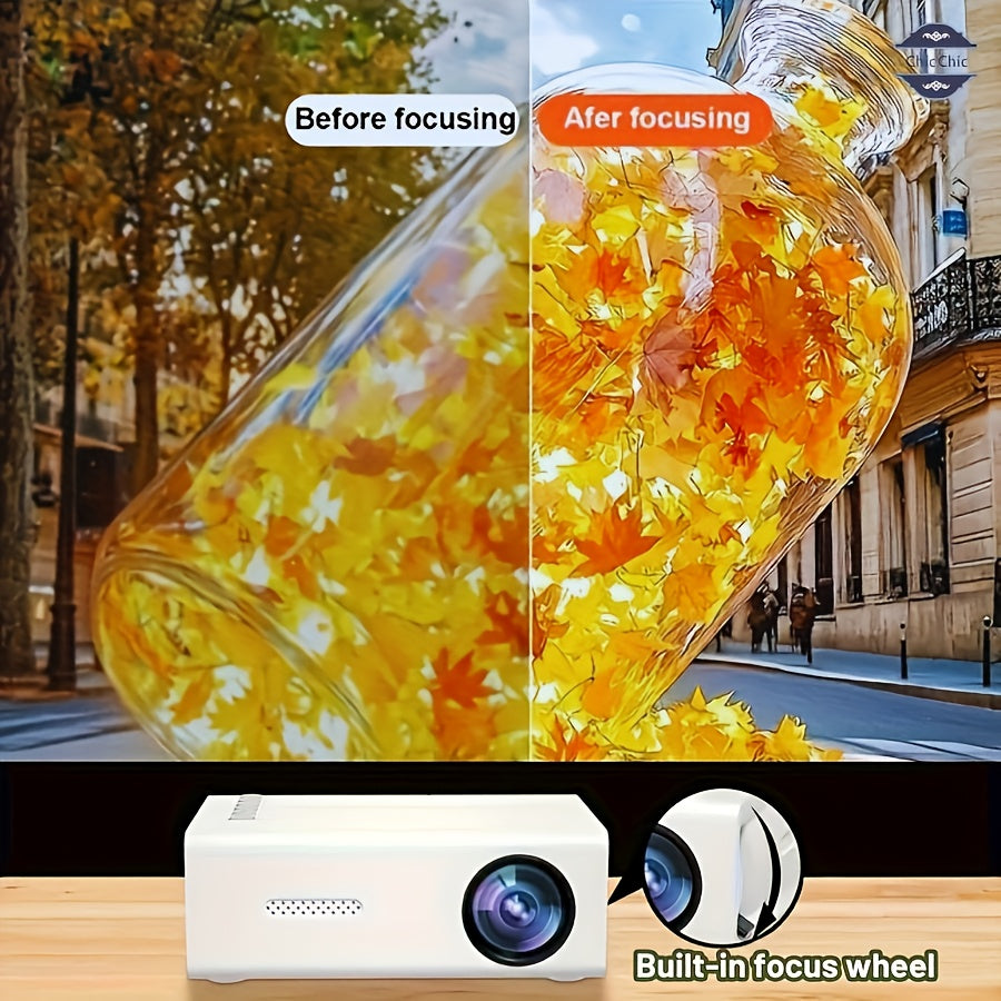Portable Mini Projector, Compatible With iOS Android Windows, Includes Remote Control, Ideal For Smartphones PS4 USB Devices