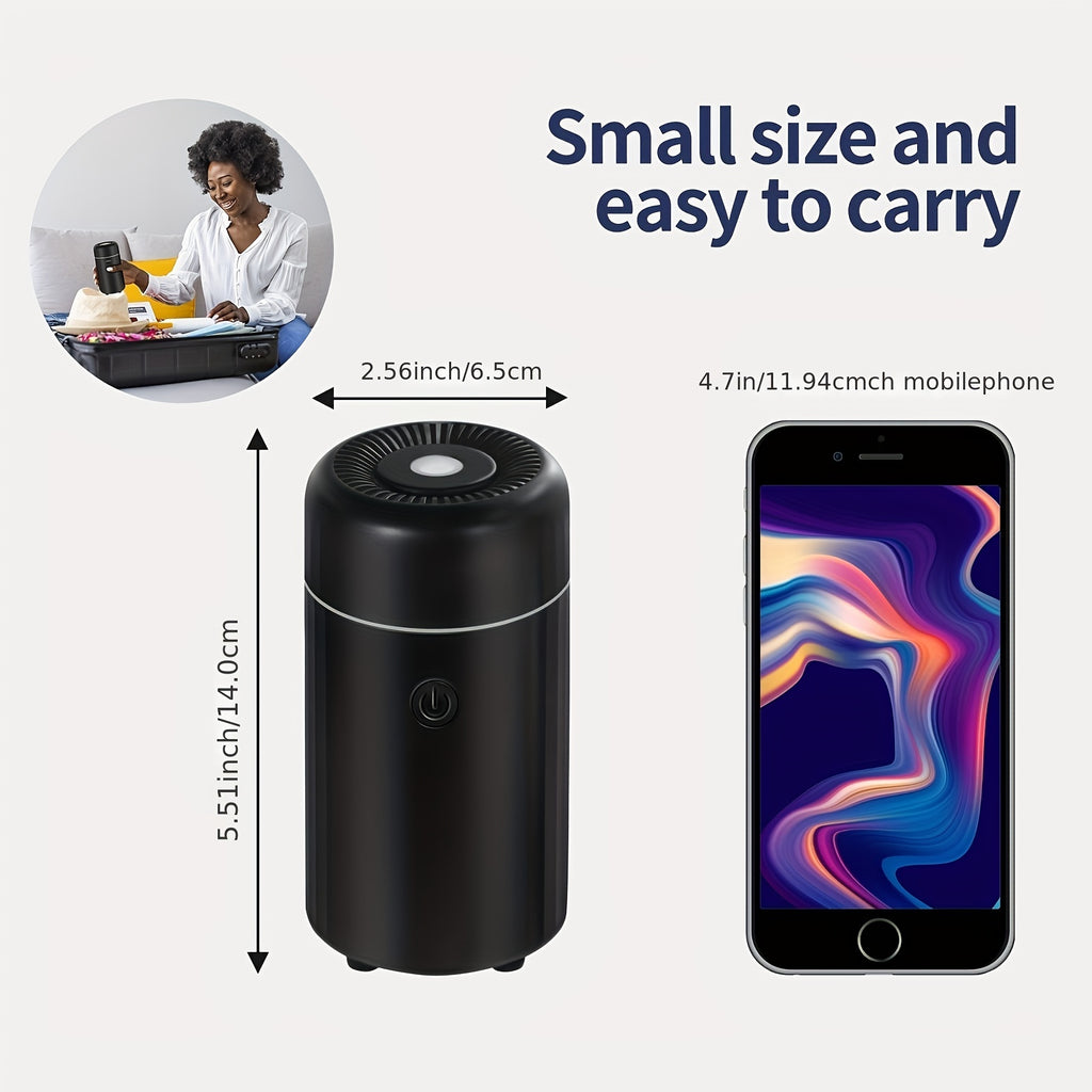 [Portable Car Diffuser] Mini Portable USB Car Diffuser Humidifier | Essential Oil Air Freshener, Cool Mist for Car, Home, Office, Bedroom