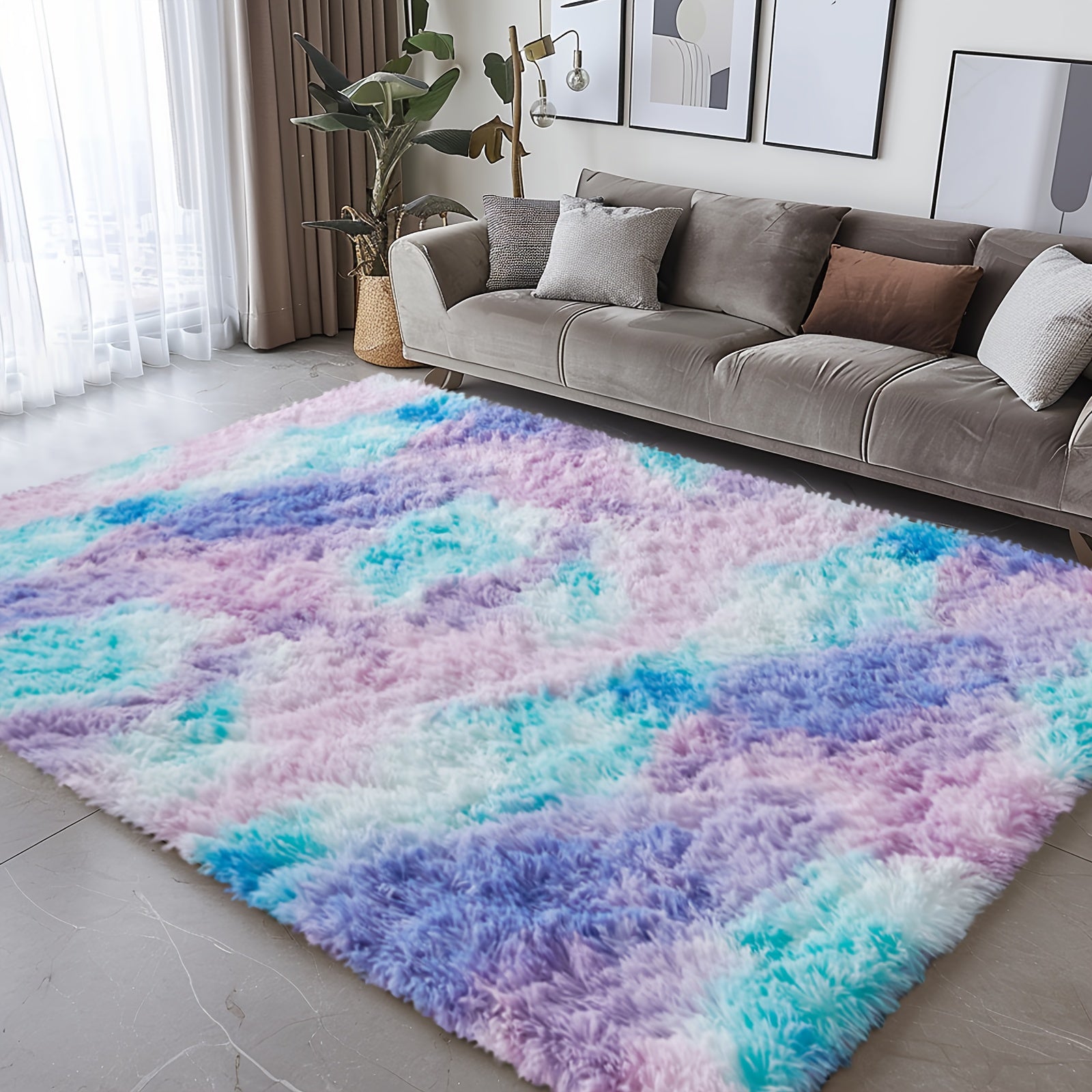Rugs For Living Room, Super Soft Fluffy Shaggy 8x10 Area Rugs For Bedroom, Cozy Floor Mats, Plush Indoor Carpet For Kitchen, Faux Fur Rug For Room, Home Decor, Housewarming Gift, Door Mat