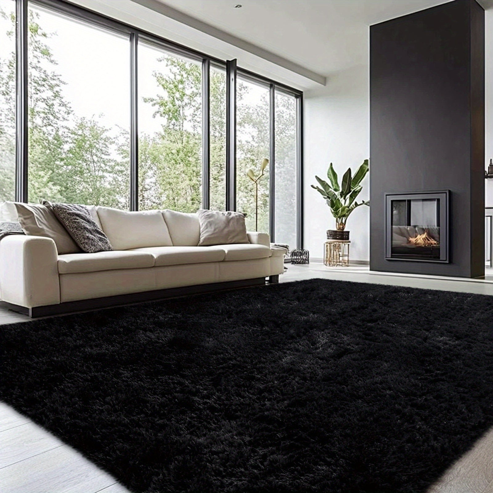 Rugs For Living Room, Super Soft Fluffy Shaggy 8x10 Area Rugs For Bedroom, Cozy Floor Mats, Plush Indoor Carpet For Kitchen, Faux Fur Rug For Room, Home Decor, Housewarming Gift, Door Mat