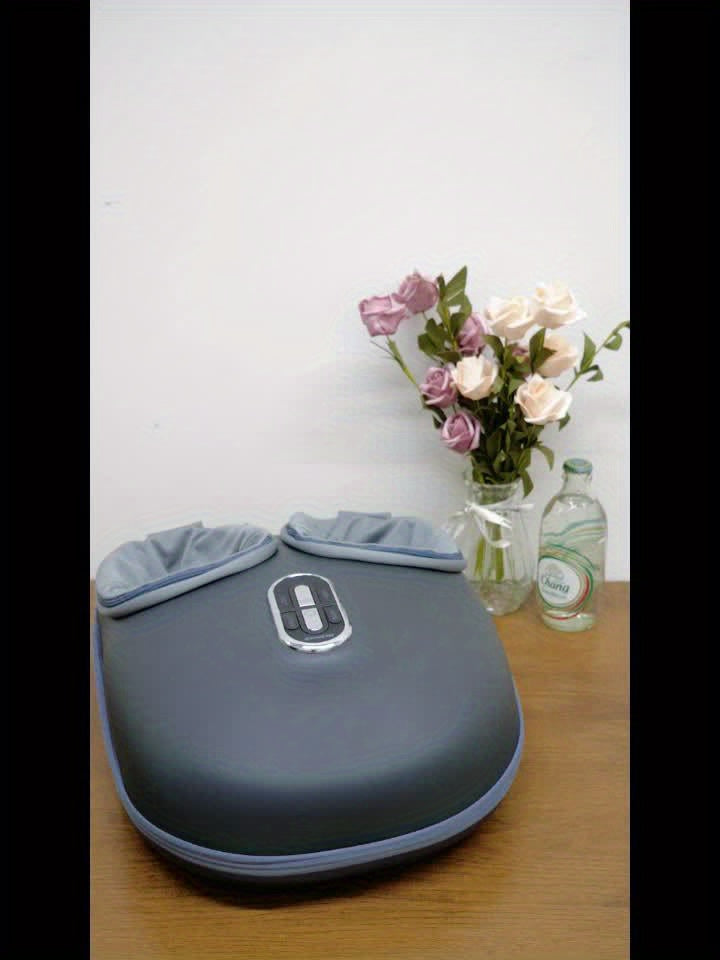 Relaxing Shiatsu Foot Massager Machine - Deep Kneading, Soothing Heat, Air Compression for Enhanced Blood Circulation and Foot Wellness - Ideal for Home or Office Use, Perfect Christmas Gift (Gray)