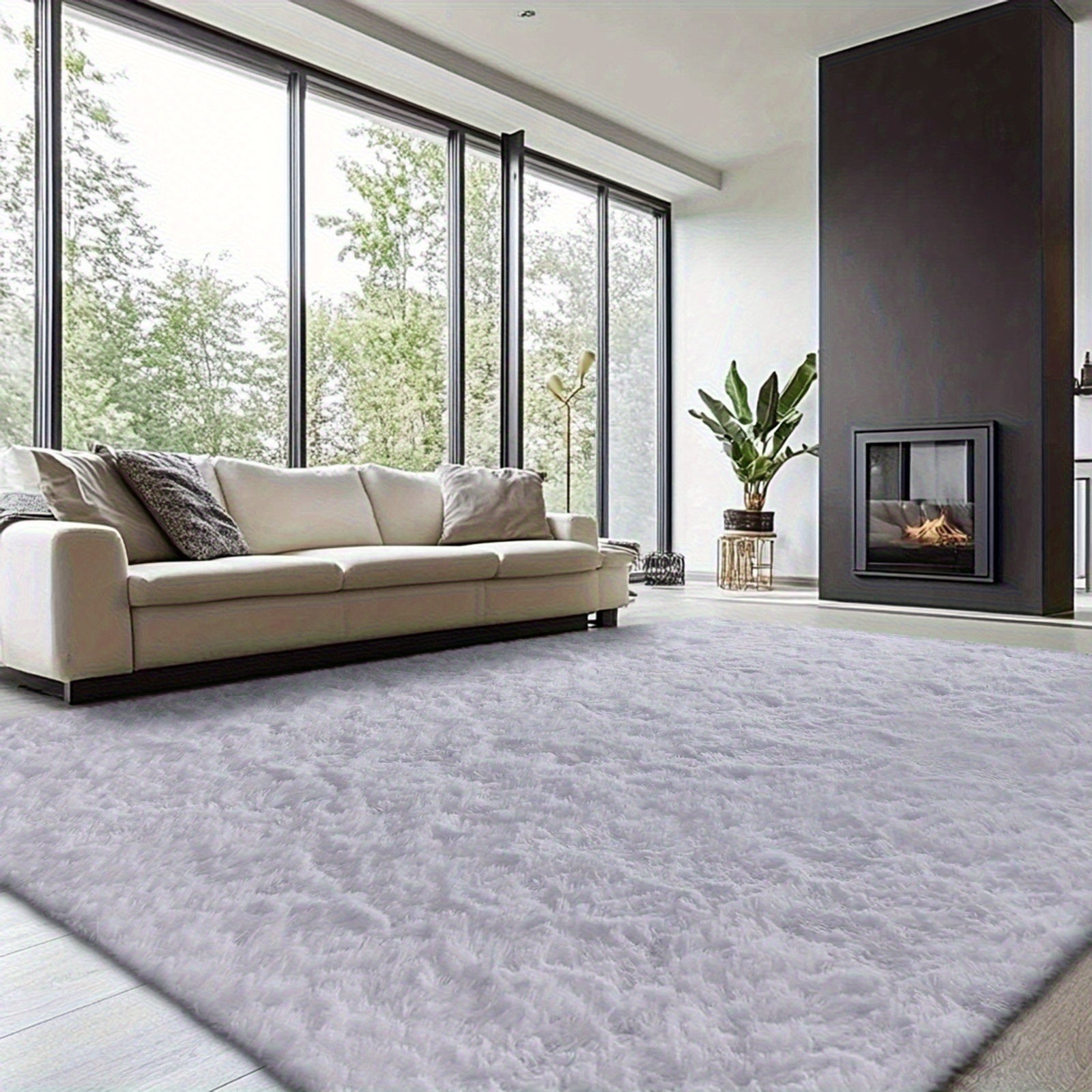 Rugs For Living Room, Super Soft Fluffy Shaggy 8x10 Area Rugs For Bedroom, Cozy Floor Mats, Plush Indoor Carpet For Kitchen, Faux Fur Rug For Room, Home Decor, Housewarming Gift, Door Mat