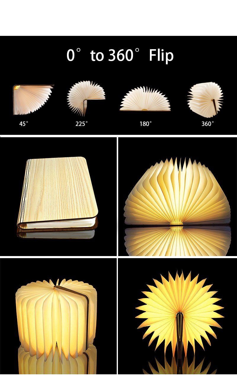 LED Desk Lamp with USB Charging - Foldable Modern Table Lamp, USB-Powered, No Wiring Needed, Compact Design for Bedroom, Office, Shelf, or Gift - Easy Setup