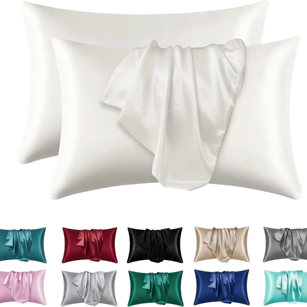 Satin Pillowcase Set (2-Pack) – 100% Polyester Satin
