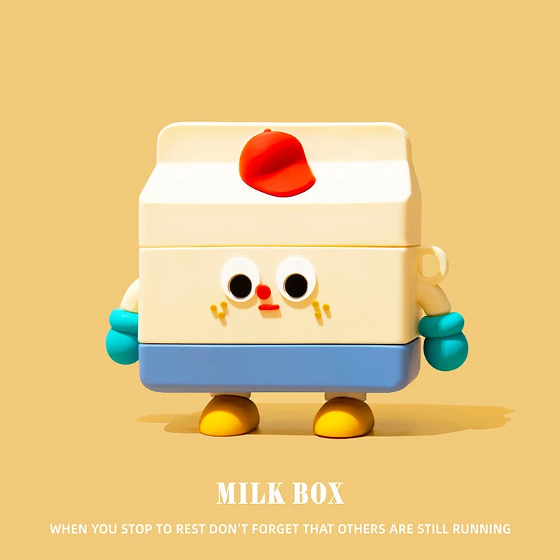 Limited Edition Eco-Friendly Silicone AirPods Pro Case - 3D Cartoon Snacks & Drinks Design