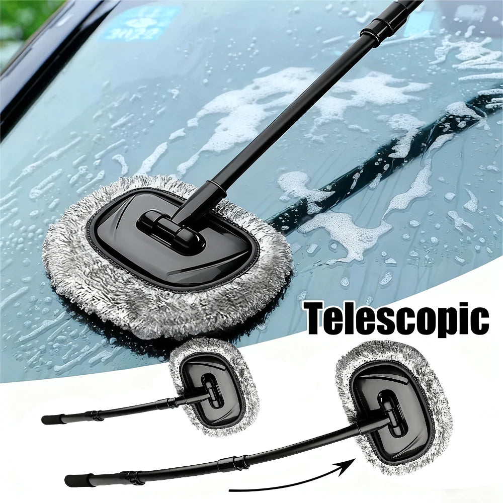 Telescoping Car Wash Mop – Retractable 180° Rotating Mop for Effortless Car Cleaning  Product Description: