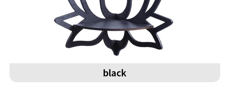 Wooden Lotus Hollow Decorative Rack Aromatherapy Organiser Essential Oil Candle Holder Wall Mounted Shelf Corner Shelf