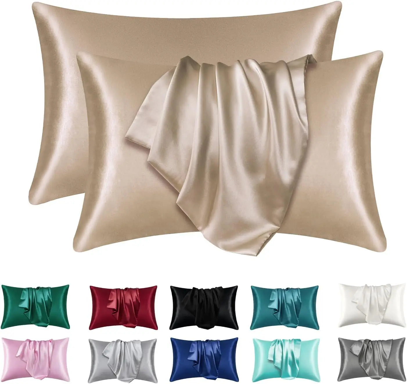 Satin Pillowcase Set (2-Pack) – 100% Polyester Satin