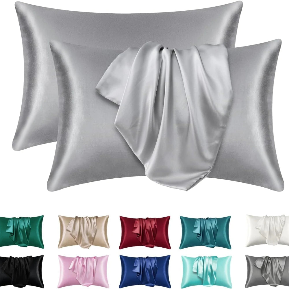 Satin Pillowcase Set (2-Pack) – 100% Polyester Satin