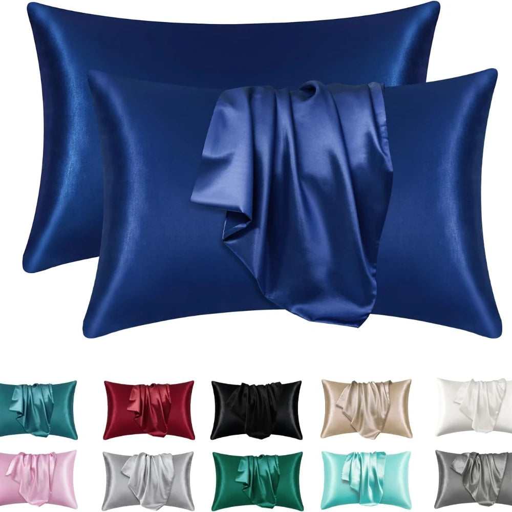 Satin Pillowcase Set (2-Pack) – 100% Polyester Satin
