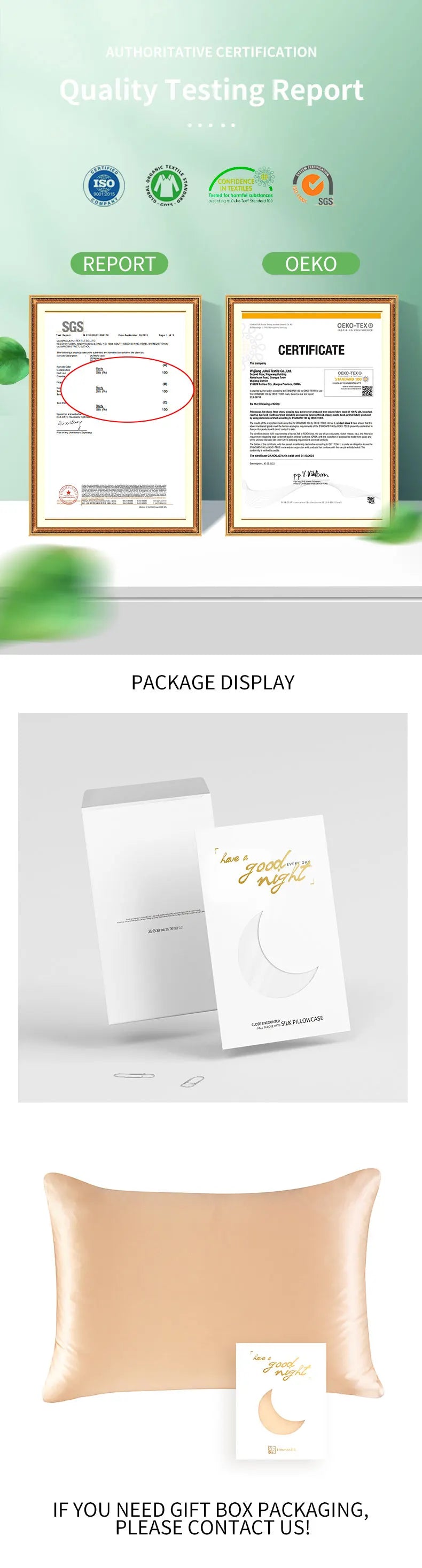 19 Momme 100% Mulberry Silk Pillowcase – 6A Grade | Hidden Zipper (Single Piece)