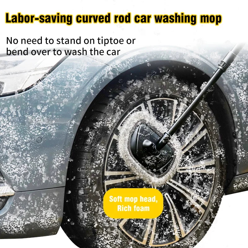 Telescoping Car Wash Mop – Retractable 180° Rotating Mop for Effortless Car Cleaning  Product Description: