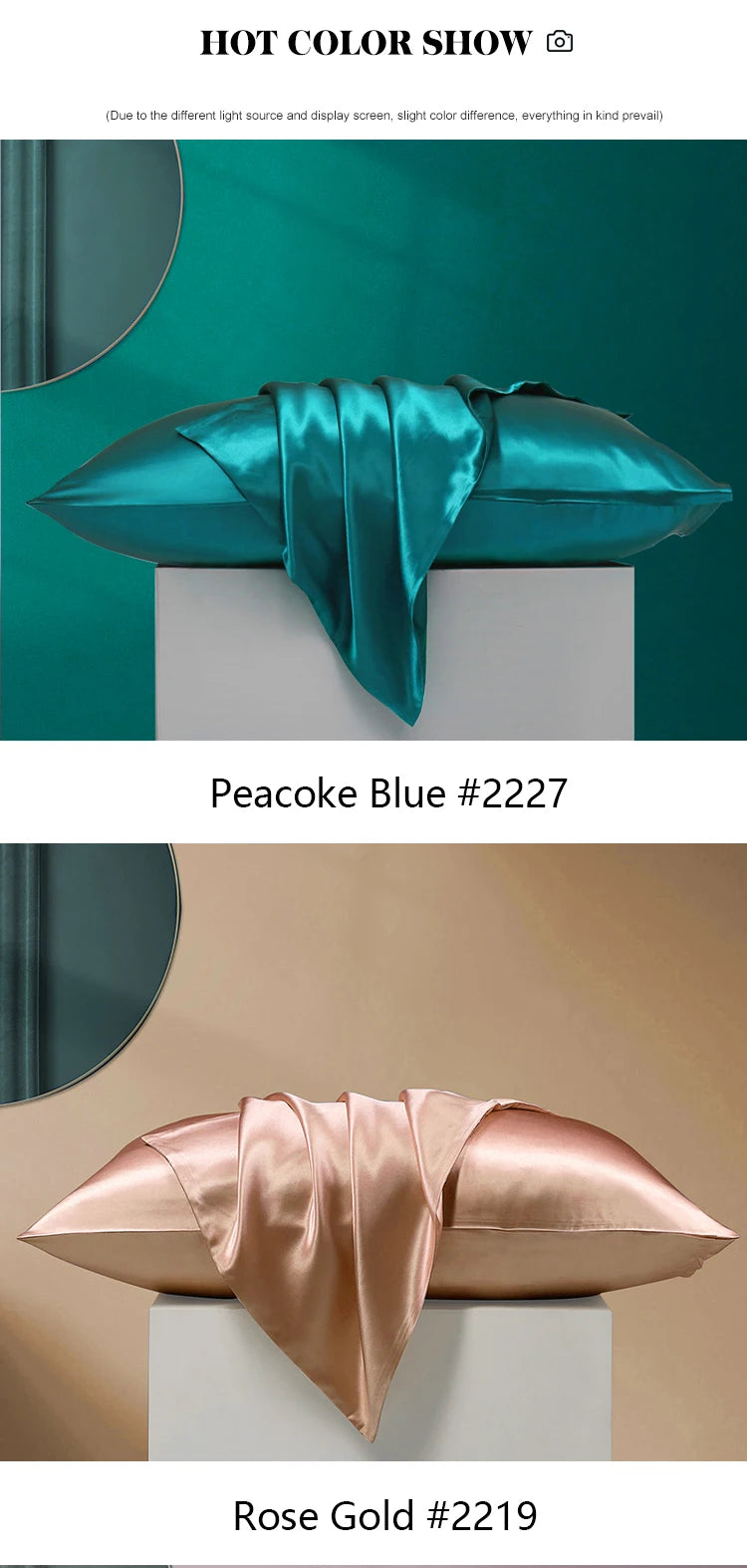 19 Momme 100% Mulberry Silk Pillowcase – 6A Grade | Hidden Zipper (Single Piece)