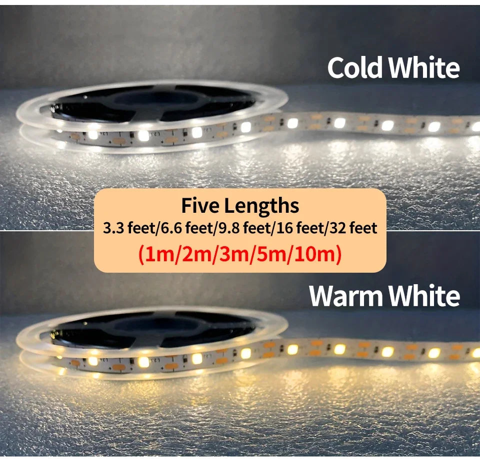 Hand Sweep LED Strip Lights 1M 2M 3M 4M 5M 10M LED Strip with Hand Sweep Motion Sensor Switch for Kitchen Stairs Wardrobe
