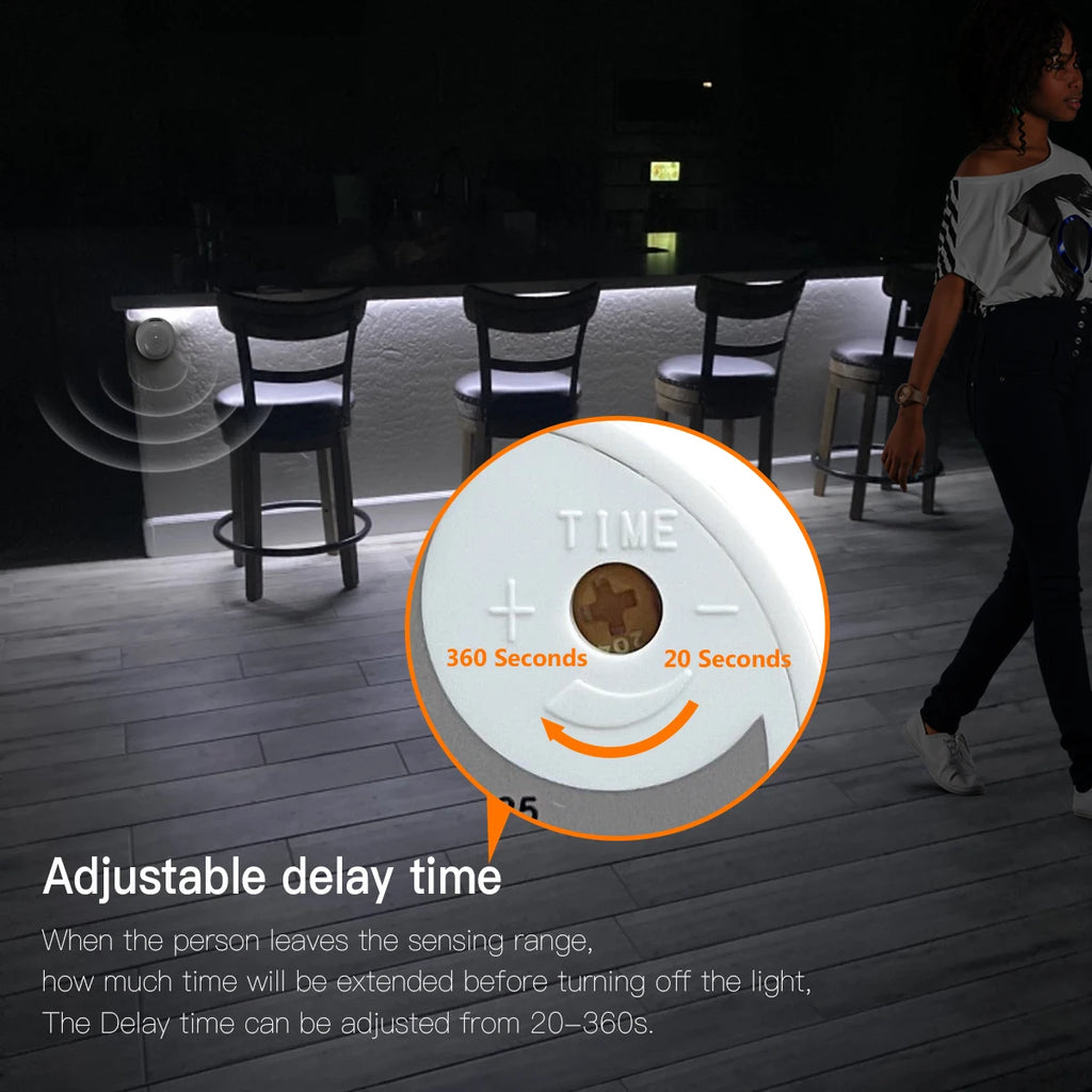 Smart PIR Motion Sensor Super Bright COB LED Strip Neon Light Auto ON/OFF 320leds/m Waterproof for Kitchen,Stair,Wardrobe Decor