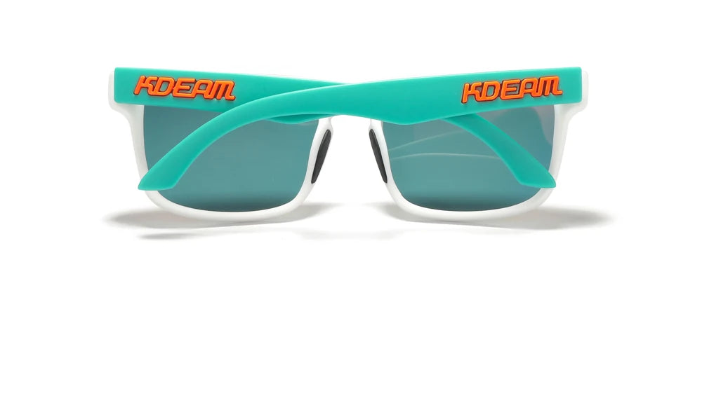 KDEAM Men's Polarized Sunglasses Square Casual Outdoors Sun Glasses Women Unisex Sunglass For Couple With Zipper Case