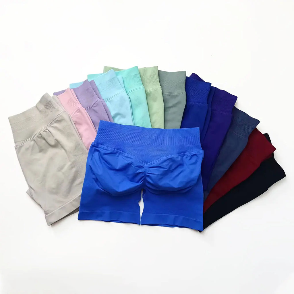 NCLAGEN Seamless Shorts 4.5" Gym Shorts Woman Scrunch Butt Fitness Sports Short Workout Seamless Leggings Running Yoga bottoms