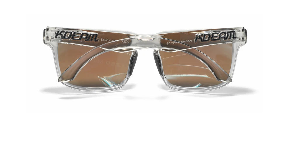 KDEAM Men's Polarized Sunglasses Square Casual Outdoors Sun Glasses Women Unisex Sunglass For Couple With Zipper Case